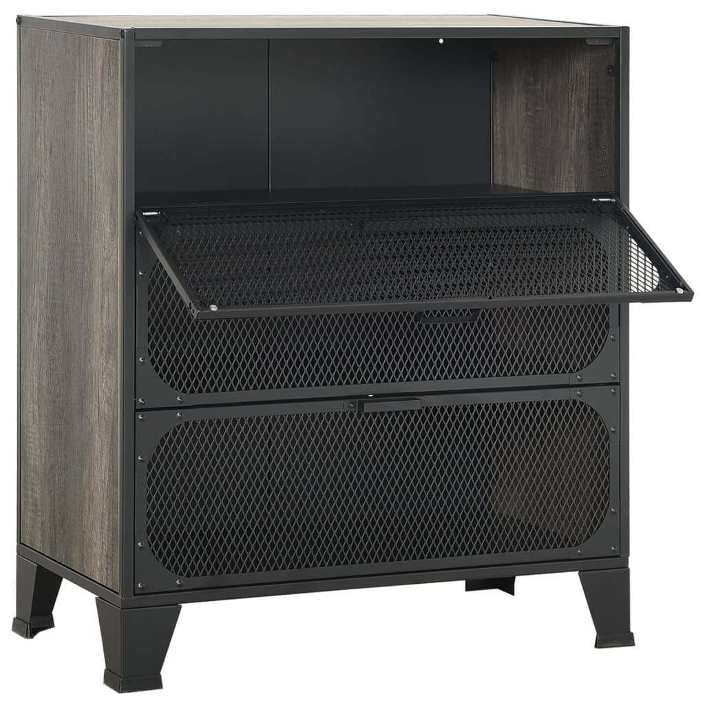 vidaXL Dulap de depozitare,gri,72x36x82cm,metal și MDF vidaXL Dulap de depozitare,gri,72x36x82cm,metal și MDF