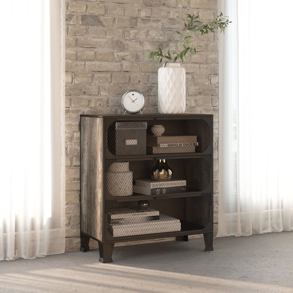 vidaXL Dulap de depozitare,gri,72x36x82cm,metal și MDF vidaXL Dulap de depozitare,gri,72x36x82cm,metal și MDF