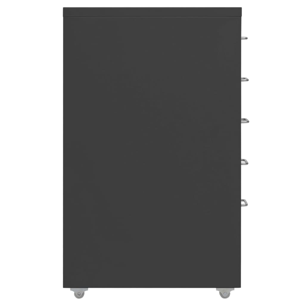 vidaXL Fișet mobil, antracit, 28x41x69 cm, metal vidaXL Fișet mobil, antracit, 28x41x69 cm, metal