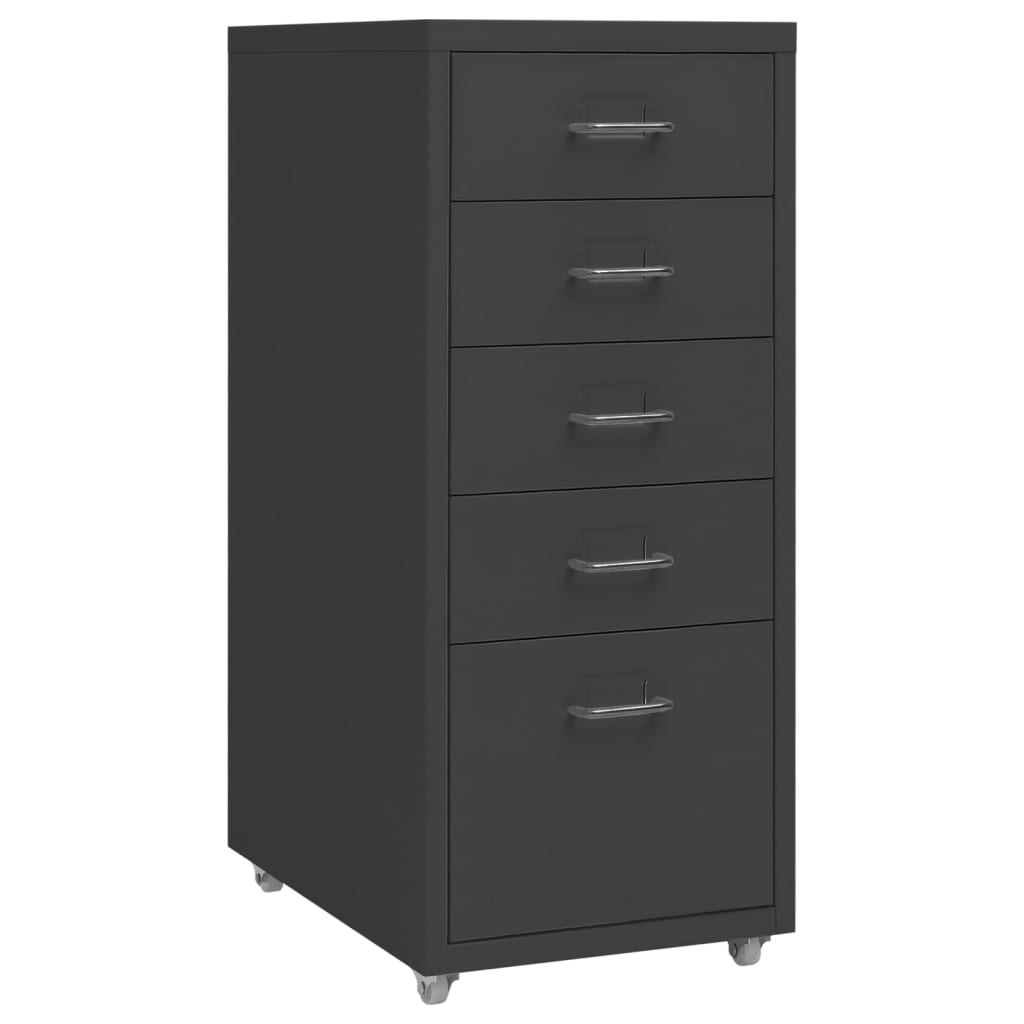 vidaXL Fișet mobil, antracit, 28x41x69 cm, metal vidaXL Fișet mobil, antracit, 28x41x69 cm, metal