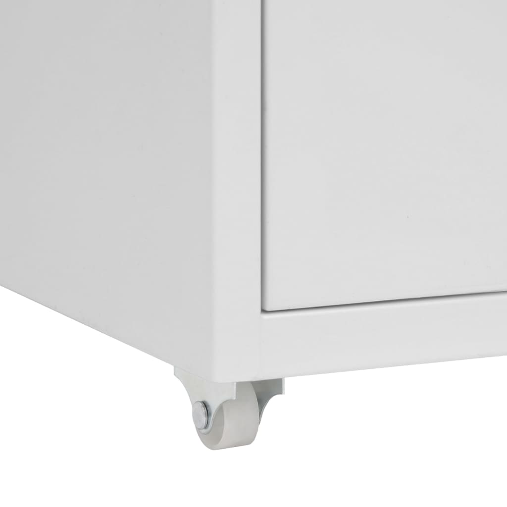 vidaXL Fișet mobil, gri, 28x41x69 cm, metal vidaXL Fișet mobil, gri, 28x41x69 cm, metal