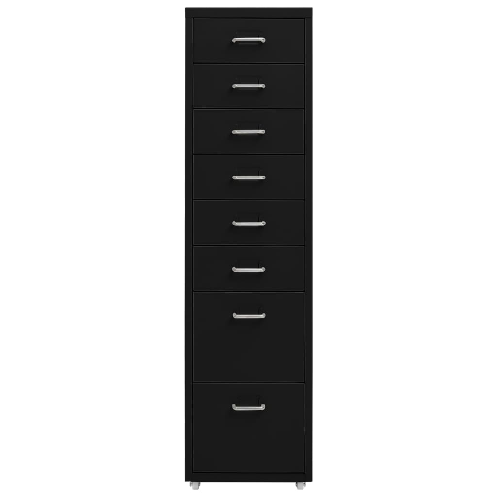 vidaXL Fișet mobil, negru, 28x41x109 cm, metal vidaXL Fișet mobil, negru, 28x41x109 cm, metal