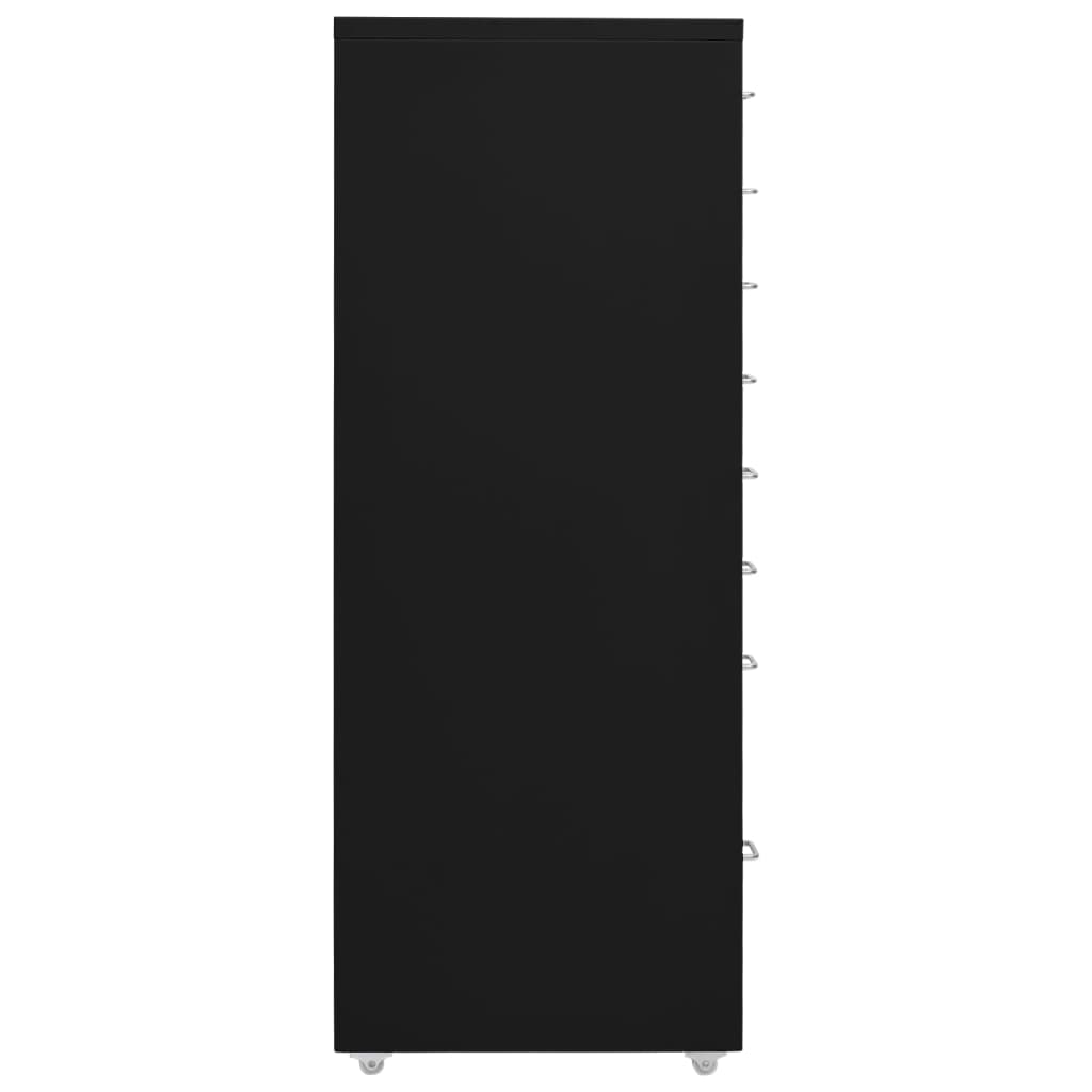 vidaXL Fișet mobil, negru, 28x41x109 cm, metal vidaXL Fișet mobil, negru, 28x41x109 cm, metal