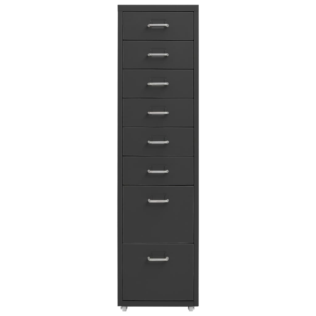vidaXL Fișet mobil, antracit, 28x41x109 cm, metal vidaXL Fișet mobil, antracit, 28x41x109 cm, metal