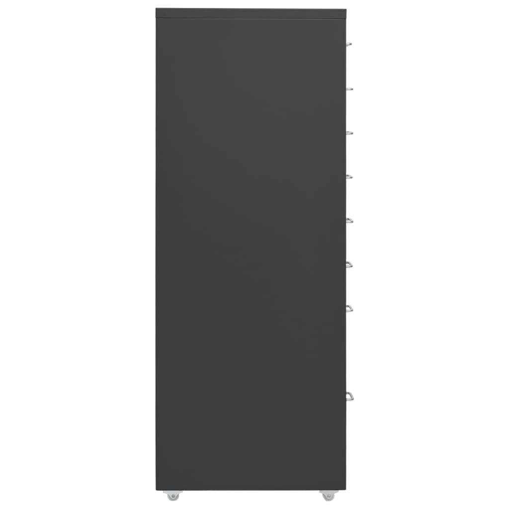 vidaXL Fișet mobil, antracit, 28x41x109 cm, metal vidaXL Fișet mobil, antracit, 28x41x109 cm, metal