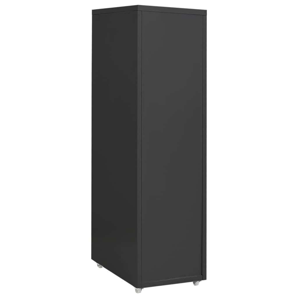 vidaXL Fișet mobil, antracit, 28x41x109 cm, metal vidaXL Fișet mobil, antracit, 28x41x109 cm, metal