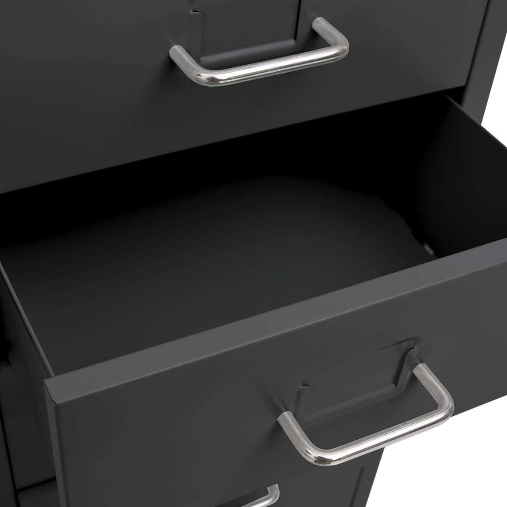vidaXL Fișet mobil, antracit, 28x41x109 cm, metal vidaXL Fișet mobil, antracit, 28x41x109 cm, metal