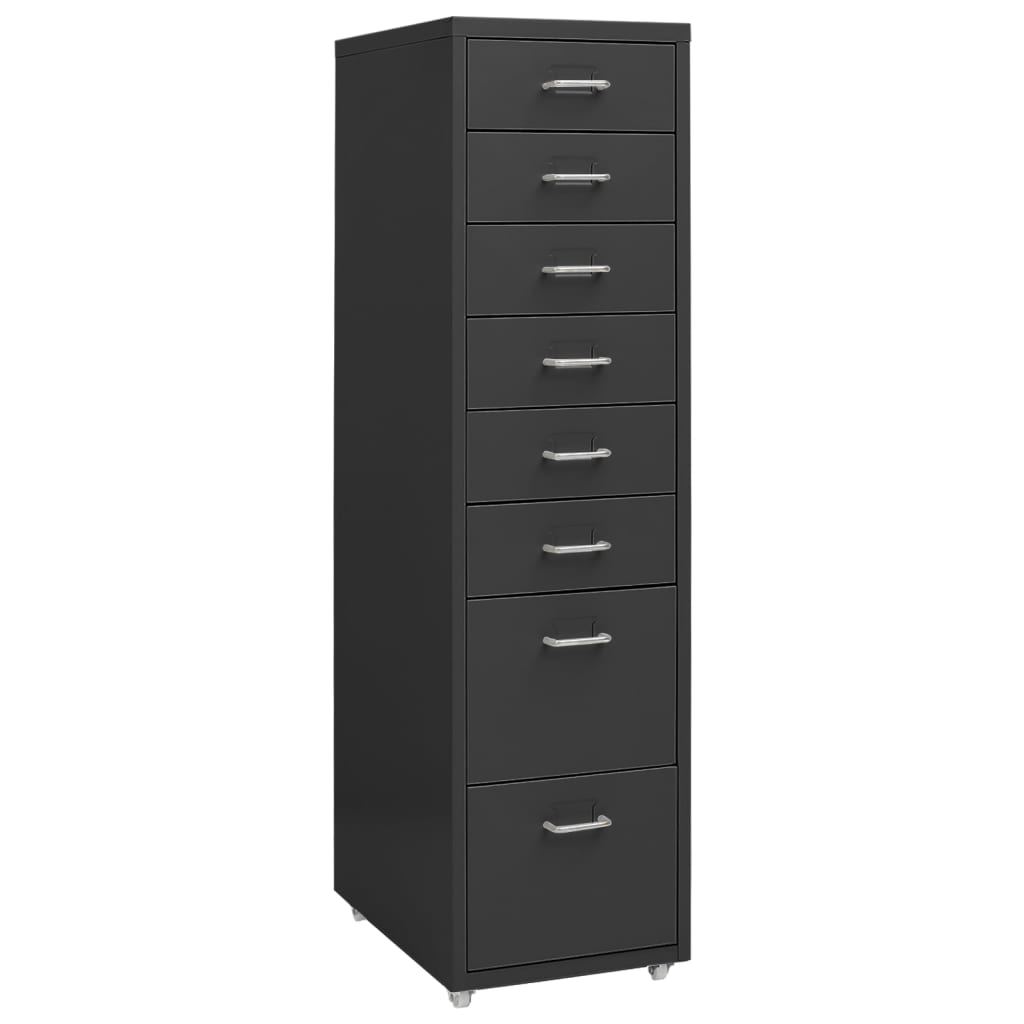 vidaXL Fișet mobil, antracit, 28x41x109 cm, metal vidaXL Fișet mobil, antracit, 28x41x109 cm, metal