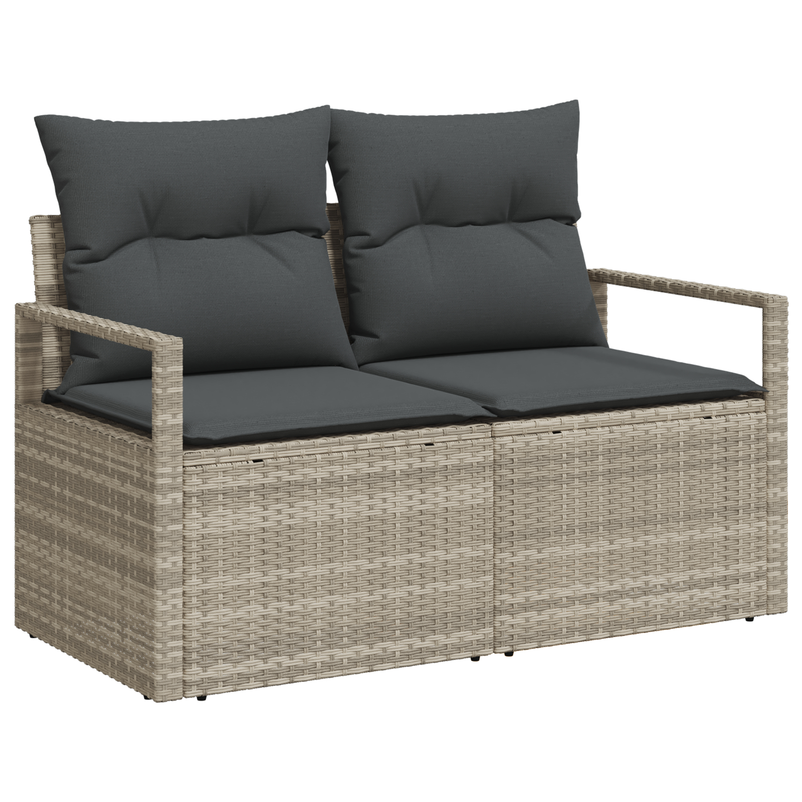 vidaXL Set de canapele pentru grădină cu pernă 9 pcs Gri deschis