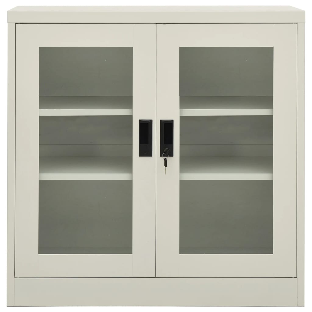 vidaXL Dulap de birou, gri deschis, 90x40x90 cm, oțel vidaXL Dulap de birou, gri deschis, 90x40x90 cm, oțel