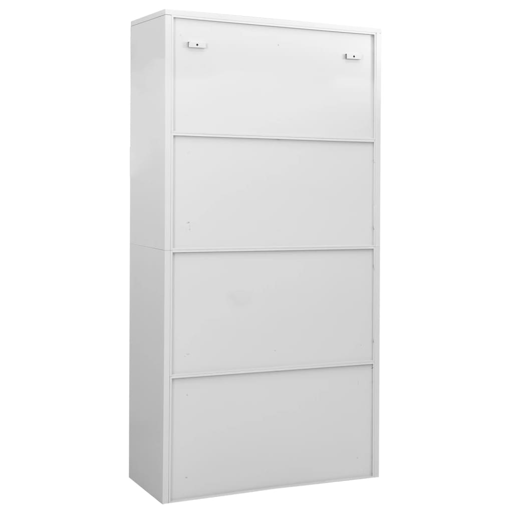vidaXL Dulap de birou, gri deschis, 90x40x180 cm, oțel