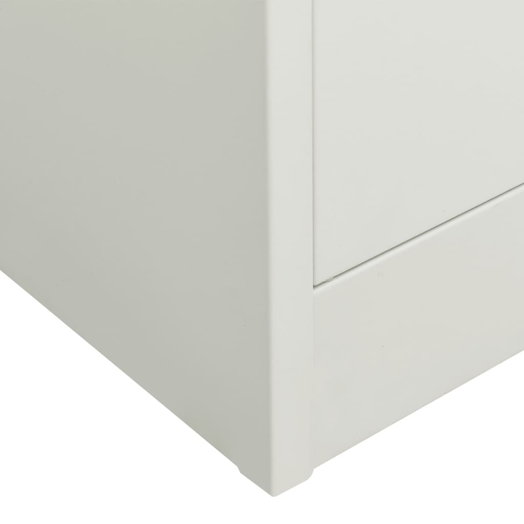 vidaXL Dulap de birou, gri deschis, 90x40x180 cm, oțel