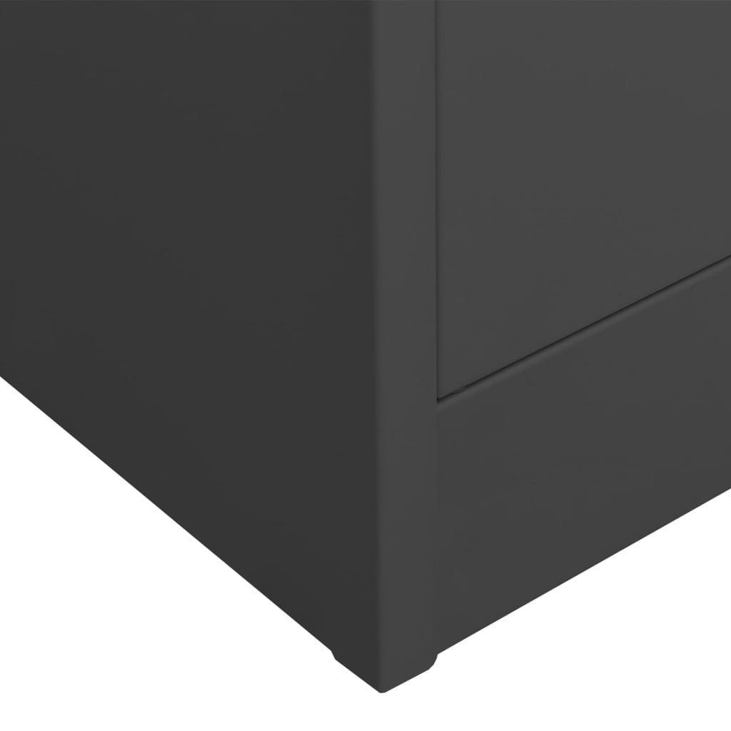vidaXL Dulap de birou, antracit, 90x40x180 cm, oțel
