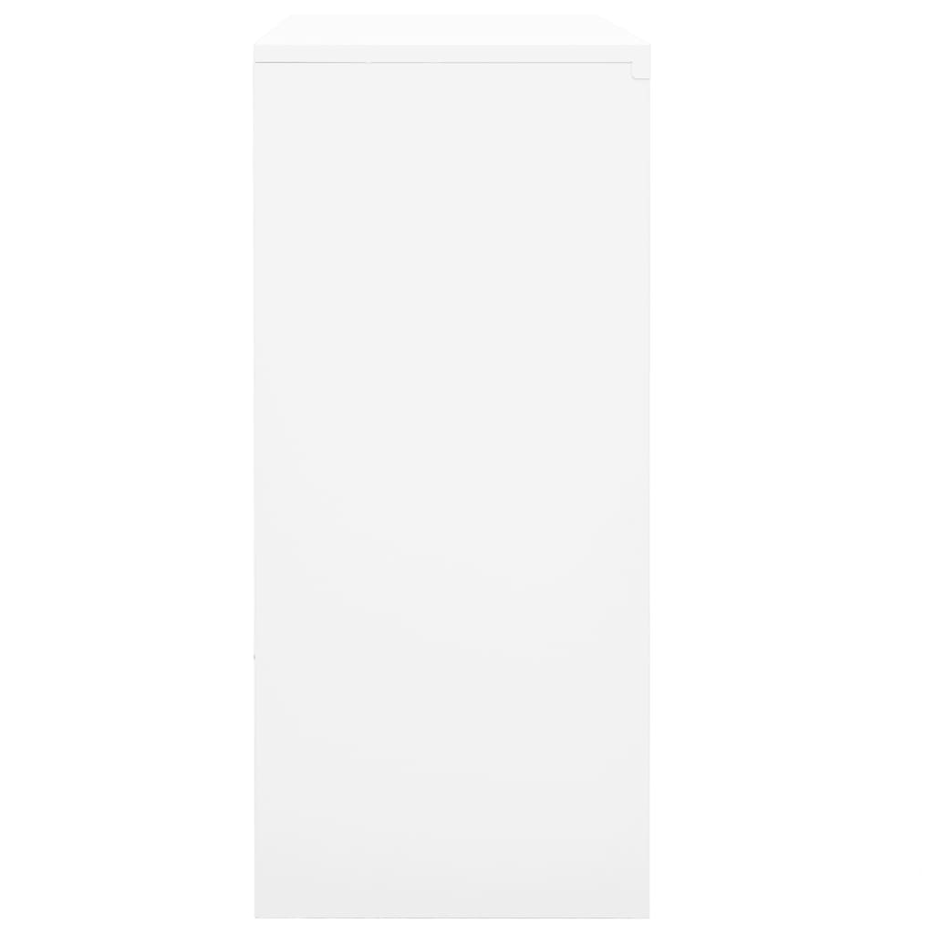 vidaXL Dulap de birou cu ușă glisantă, alb, 90x40x90 cm, oțel