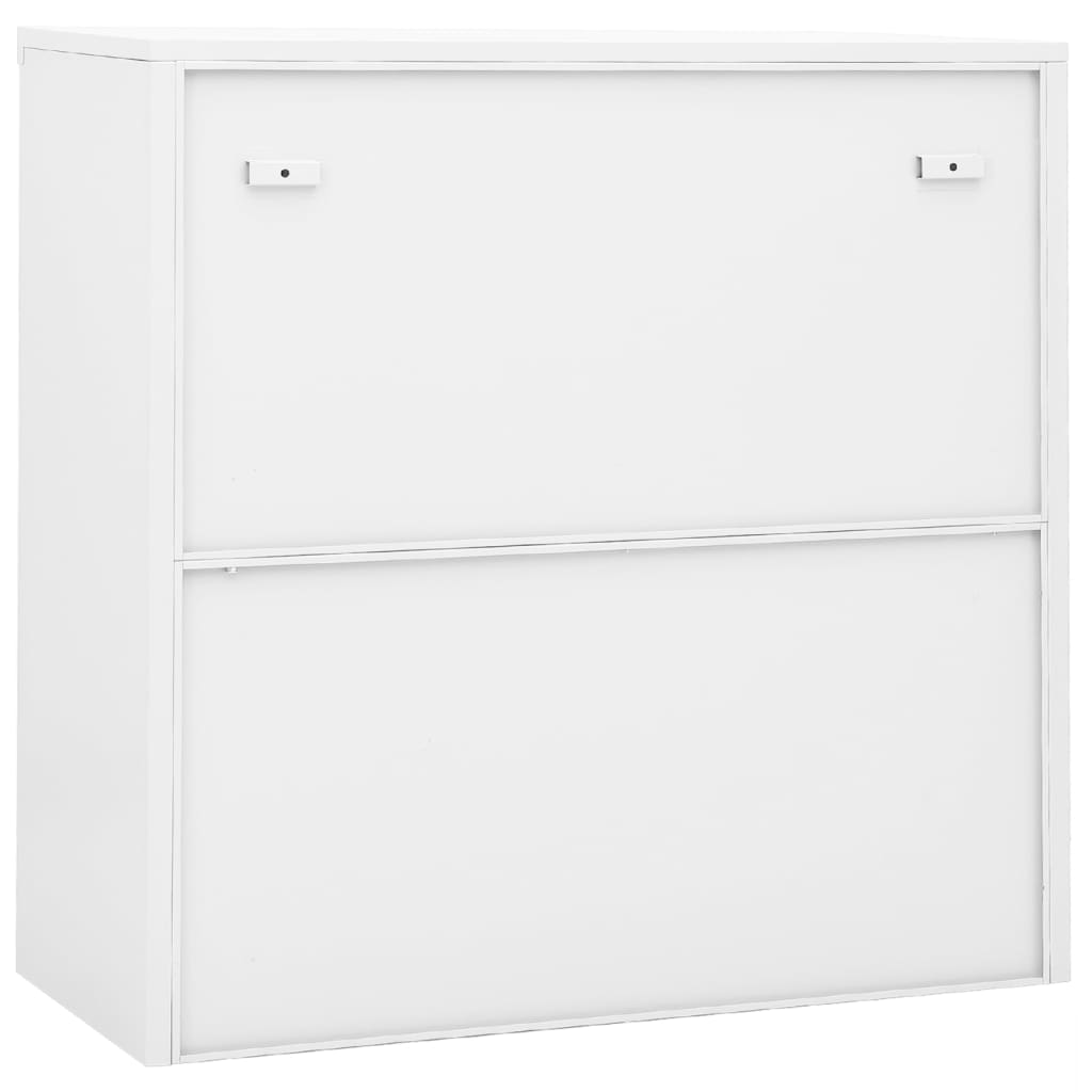 vidaXL Dulap de birou cu ușă glisantă, alb, 90x40x90 cm, oțel