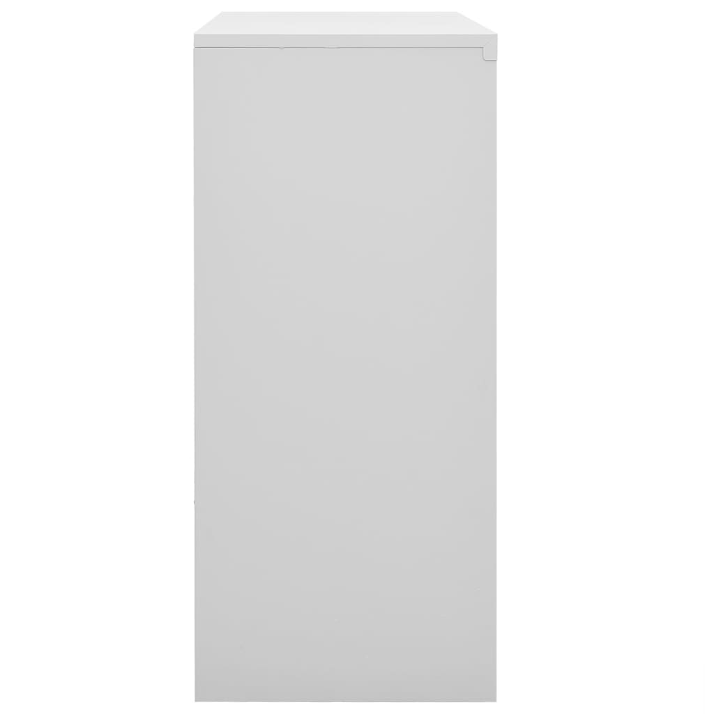 vidaXL Dulap de birou cu ușă glisantă, gri deschis, 90x40x90 cm, oțel