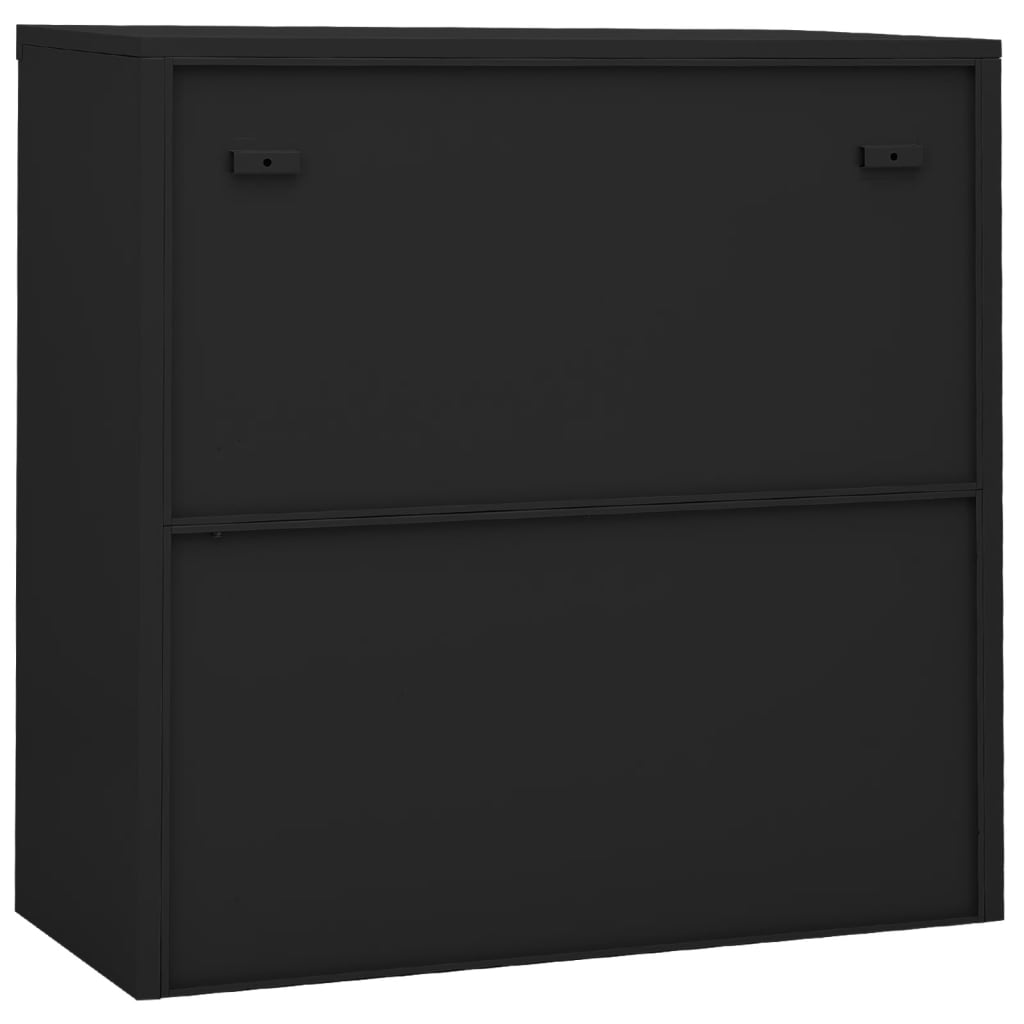 vidaXL Dulap de birou cu ușă glisantă, antracit, 90x40x90 cm, oțel