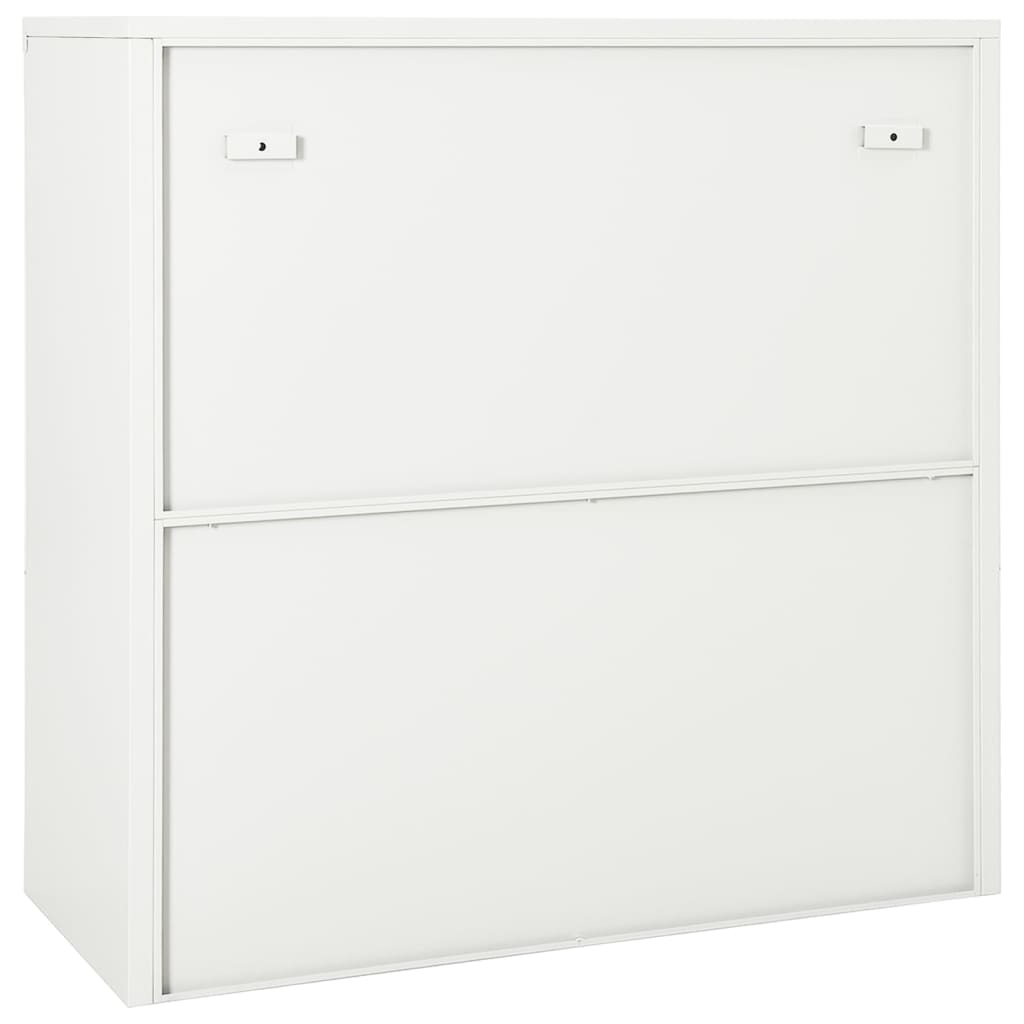 vidaXL Dulap cu ușă glisantă, alb, 90x40x90 cm, oțel