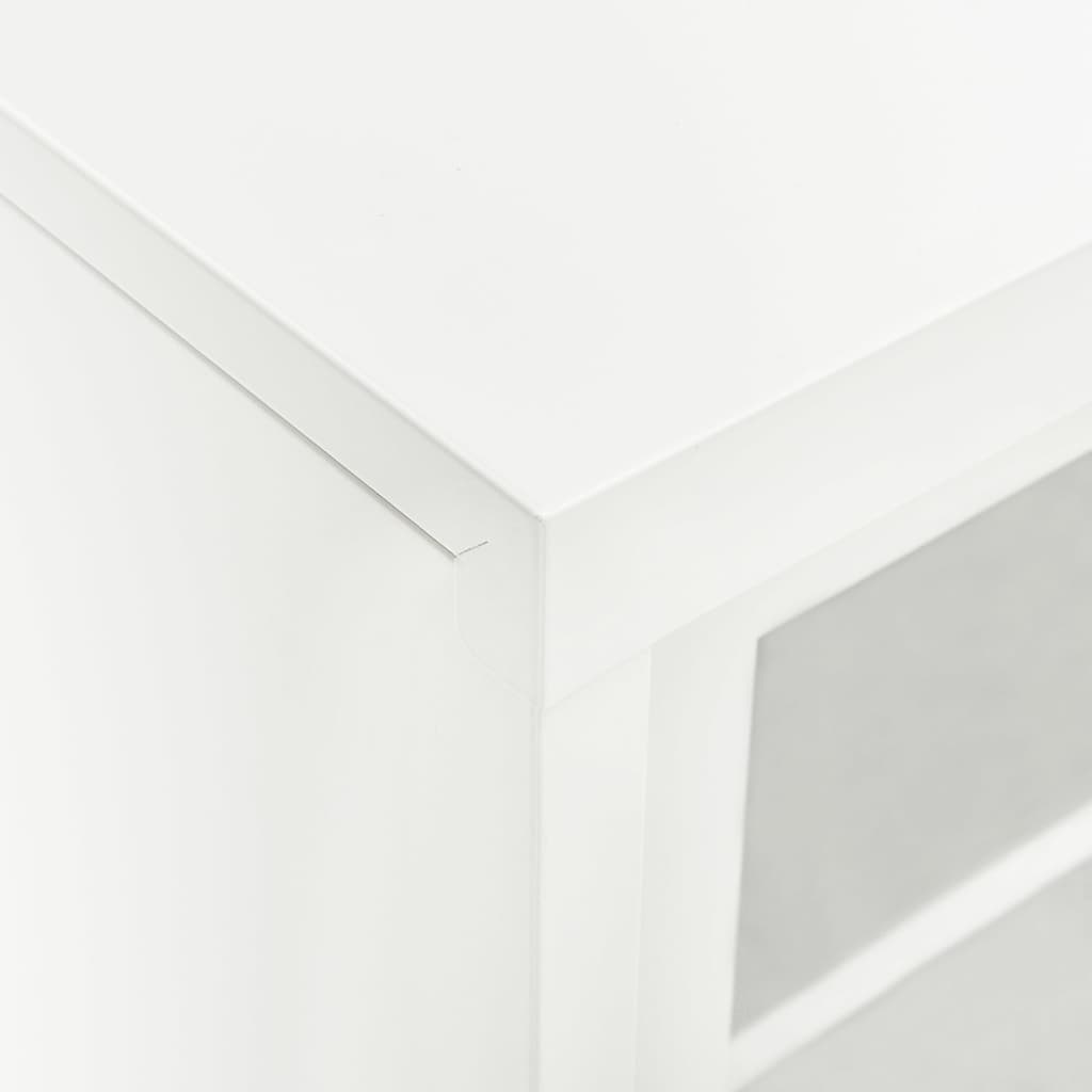 vidaXL Dulap cu ușă glisantă, alb, 90x40x90 cm, oțel