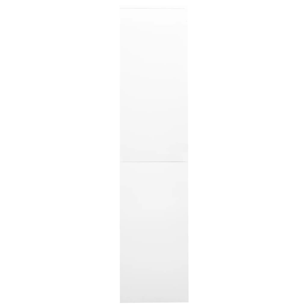 vidaXL Dulap de birou cu ușă glisantă, alb, 90x40x180 cm, oțel