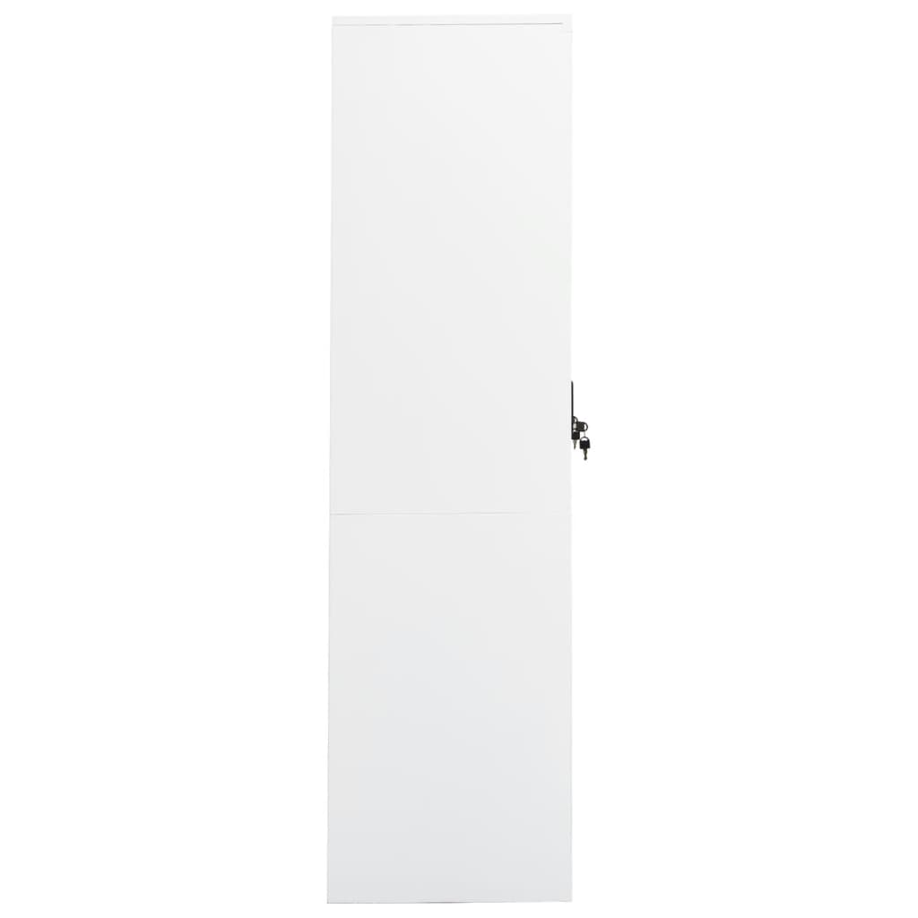 vidaXL Șifonier, alb, 80x50x180 cm, oțel vidaXL Șifonier, alb, 80x50x180 cm, oțel