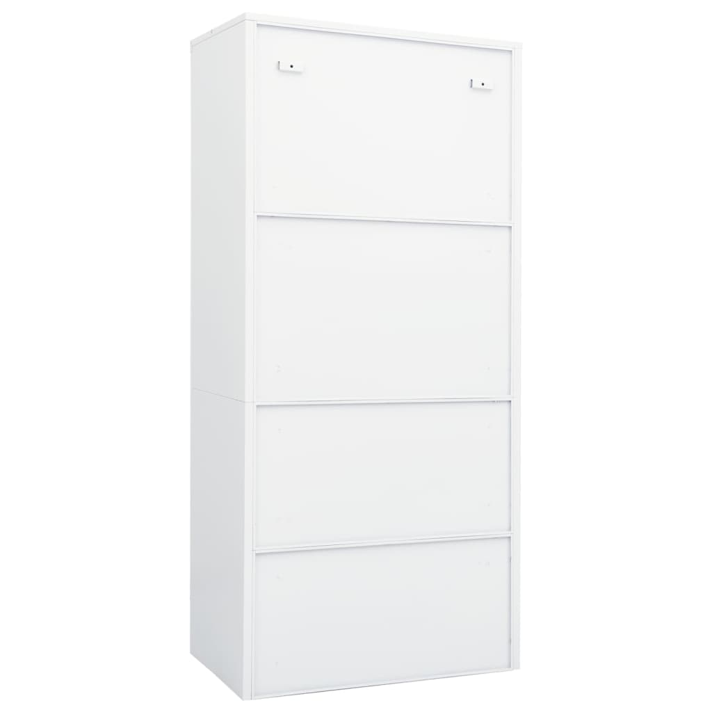 vidaXL Șifonier, alb, 80x50x180 cm, oțel vidaXL Șifonier, alb, 80x50x180 cm, oțel