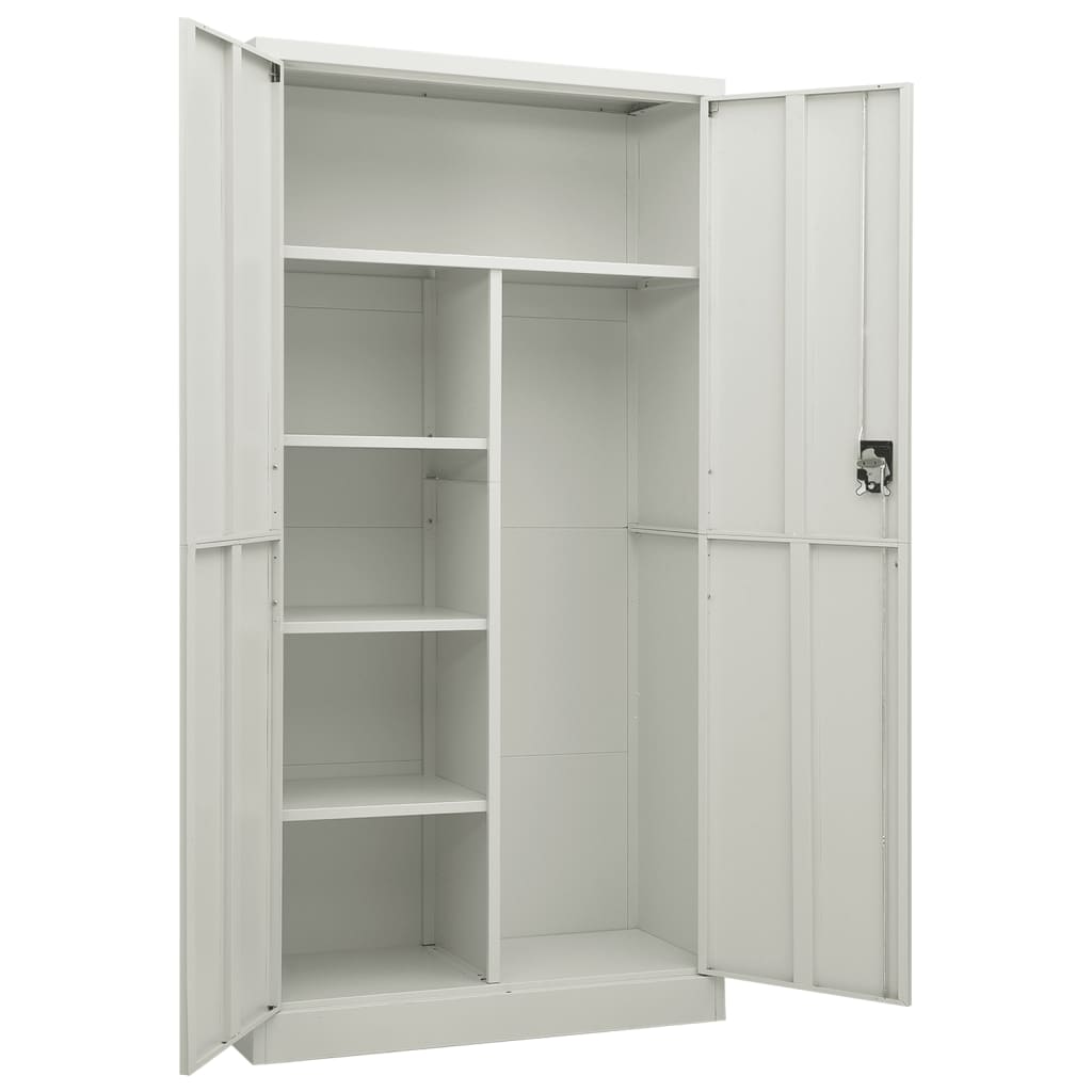vidaXL Fișet, gri deschis, 90x40x180 cm, oțel vidaXL Fișet, gri deschis, 90x40x180 cm, oțel