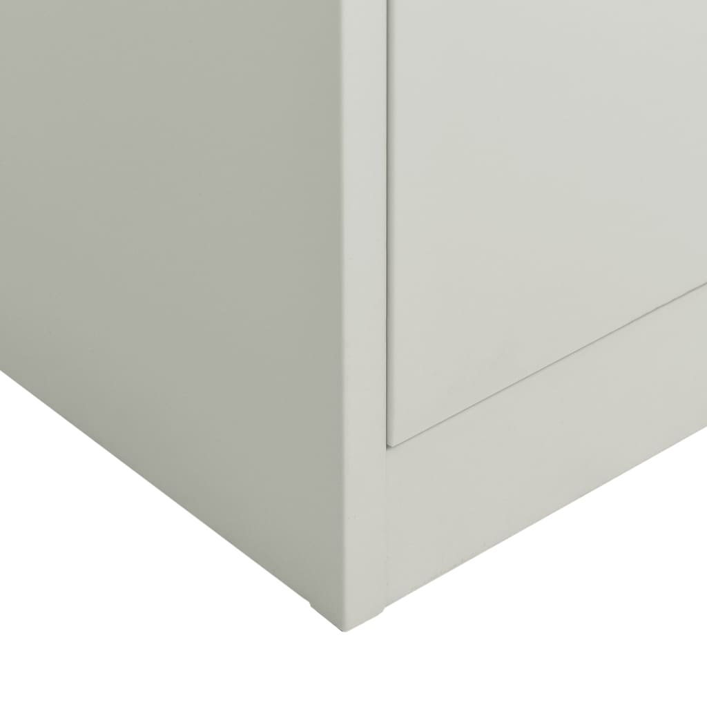 vidaXL Fișet, gri deschis, 90x40x180 cm, oțel vidaXL Fișet, gri deschis, 90x40x180 cm, oțel