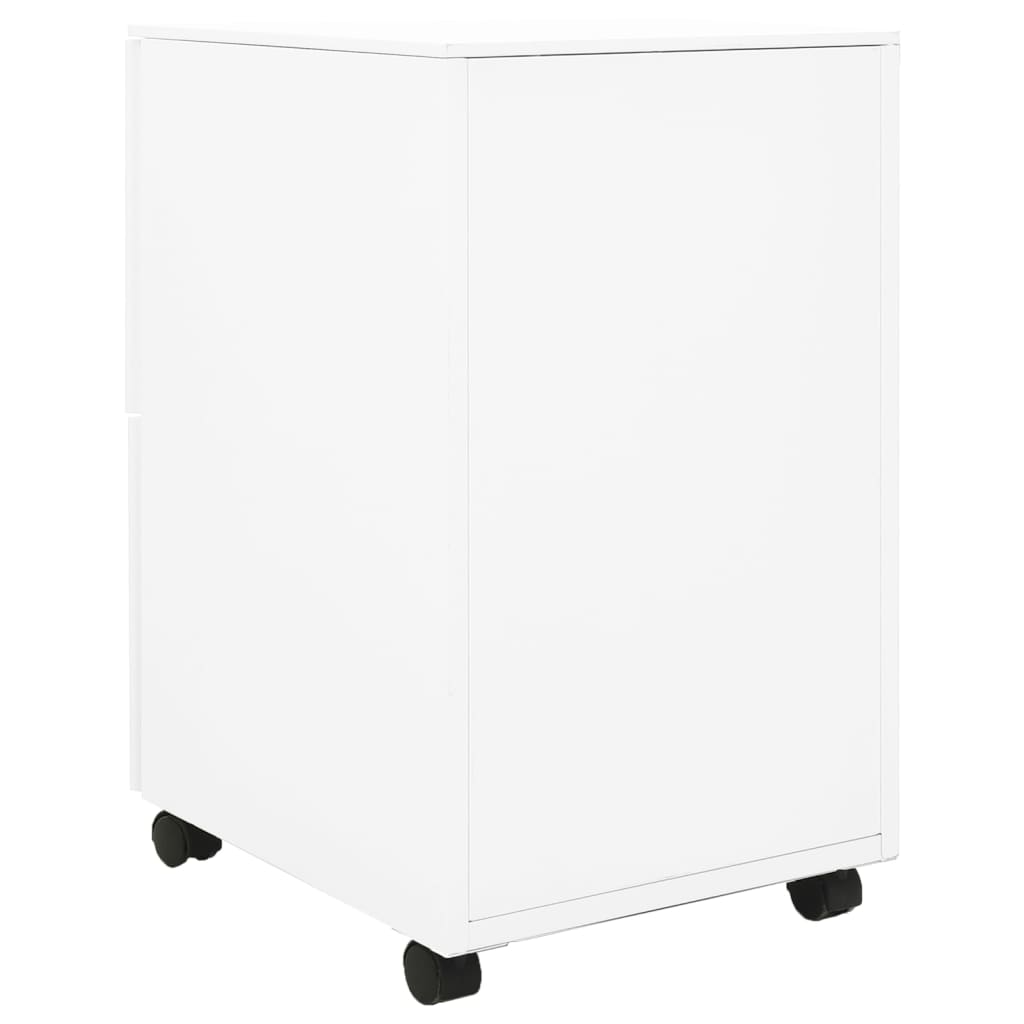 vidaXL Dulap dosare mobil, alb, 39x45x67 cm, oțel vidaXL Dulap dosare mobil, alb, 39x45x67 cm, oțel