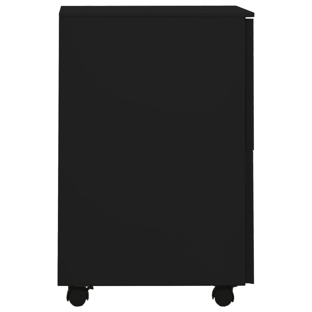 vidaXL Dulap dosare mobil, negru, 39x45x67 cm, oțel vidaXL Dulap dosare mobil, negru, 39x45x67 cm, oțel