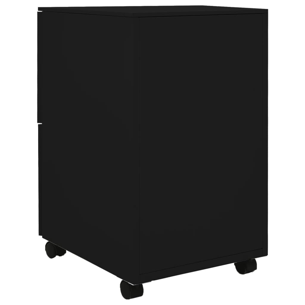 vidaXL Dulap dosare mobil, negru, 39x45x67 cm, oțel vidaXL Dulap dosare mobil, negru, 39x45x67 cm, oțel