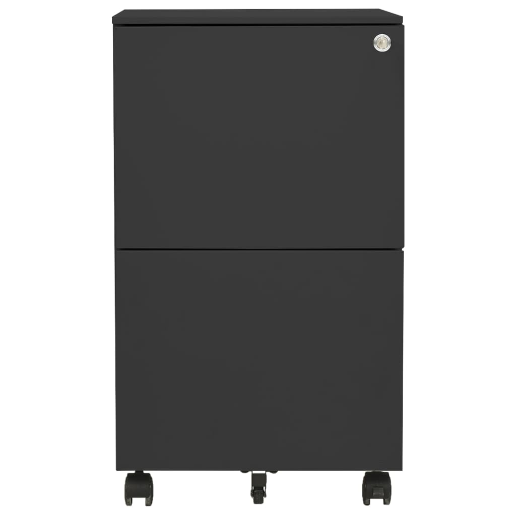 vidaXL Dulap dosare mobil, antracit, 39x45x67 cm, oțel