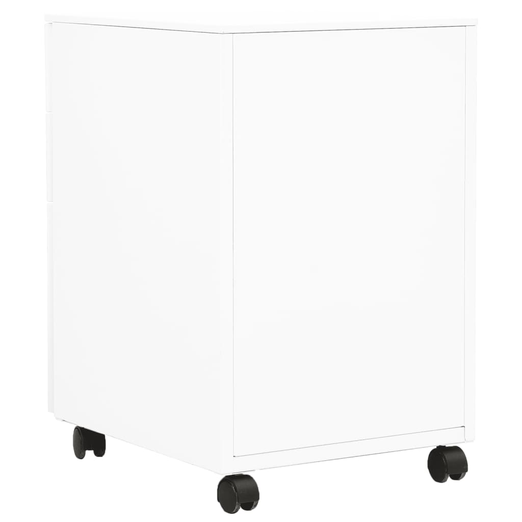 vidaXL Dulap dosare mobil, alb, 39x45x60 cm, oțel vidaXL Dulap dosare mobil, alb, 39x45x60 cm, oțel