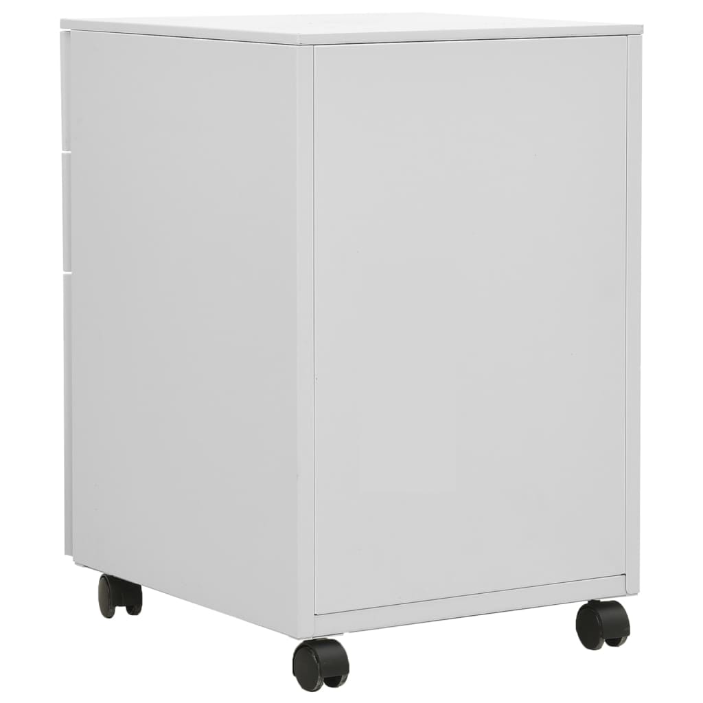 vidaXL Dulap dosare mobil, gri deschis, 39x45x60 cm, oțel