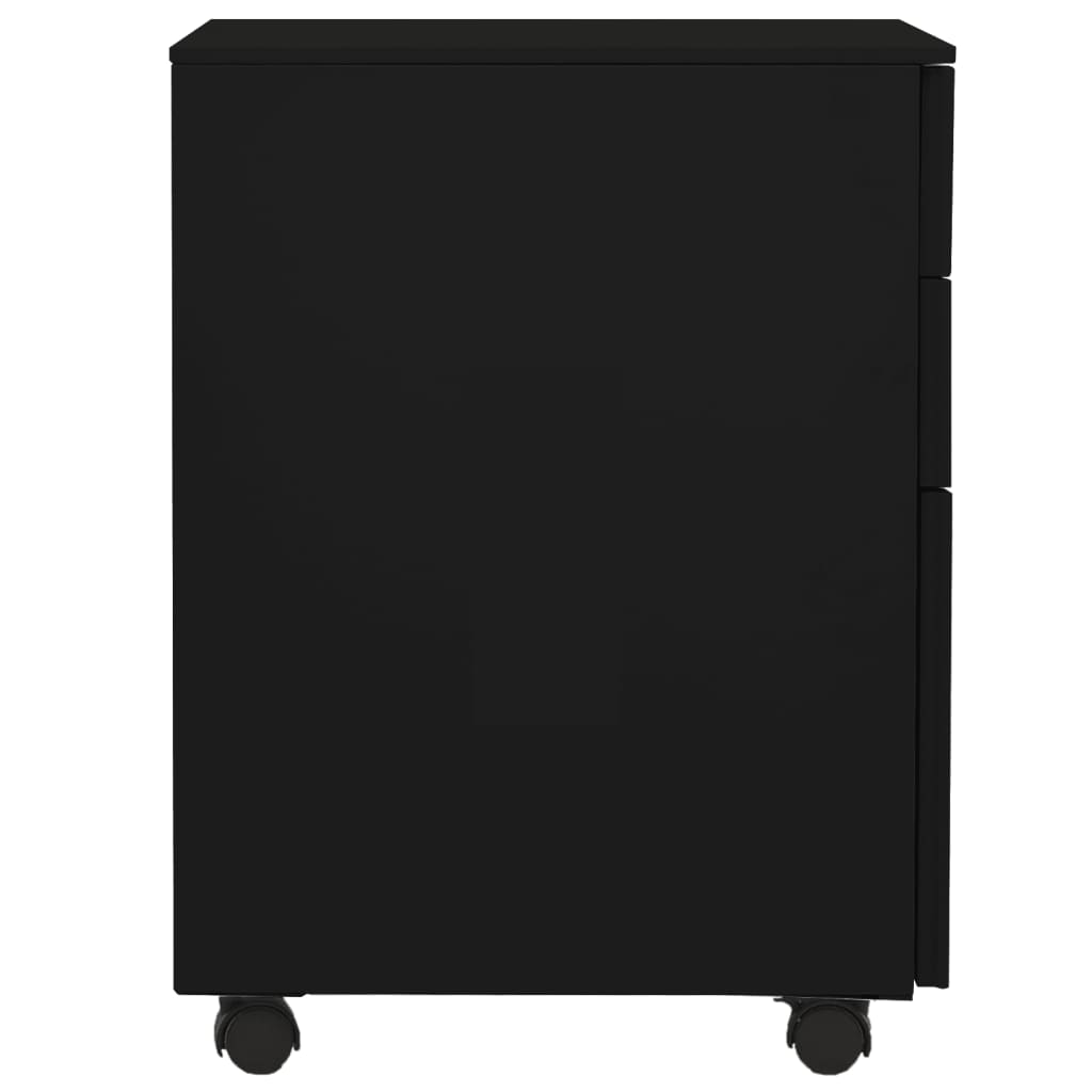 vidaXL Dulap dosare mobil, negru, 39x45x60 cm, oțel vidaXL Dulap dosare mobil, negru, 39x45x60 cm, oțel