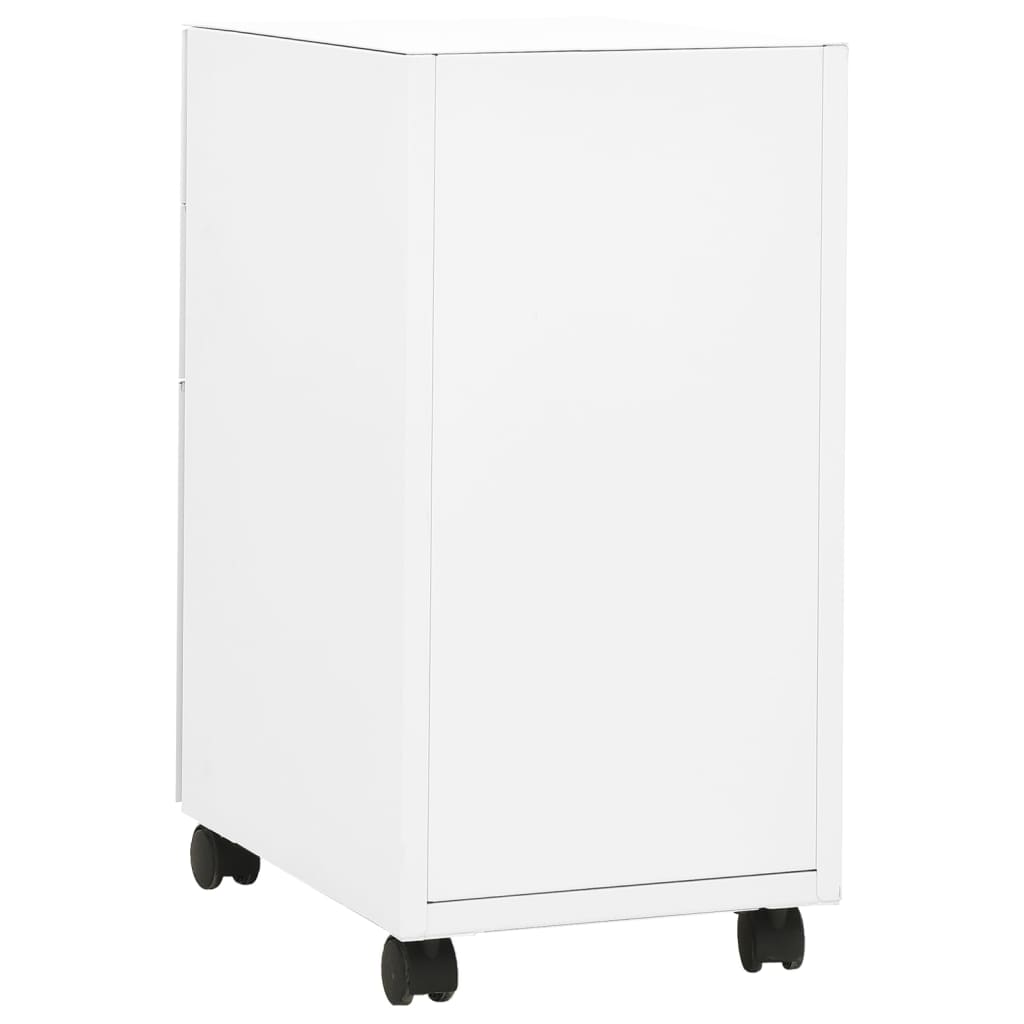 vidaXL Dulap dosare mobil, alb, 30x45x59 cm, oțel vidaXL Dulap dosare mobil, alb, 30x45x59 cm, oțel