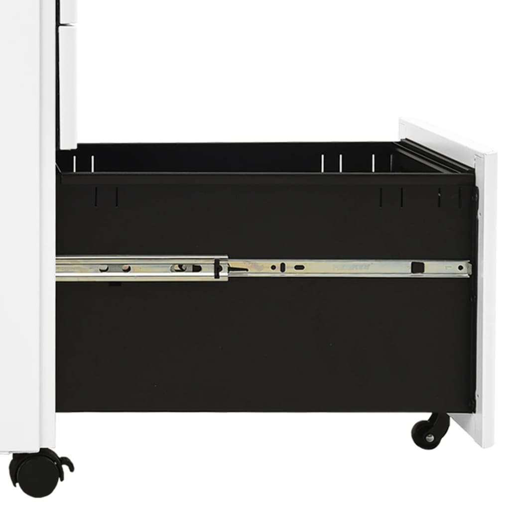 vidaXL Dulap dosare mobil, alb, 30x45x59 cm, oțel vidaXL Dulap dosare mobil, alb, 30x45x59 cm, oțel