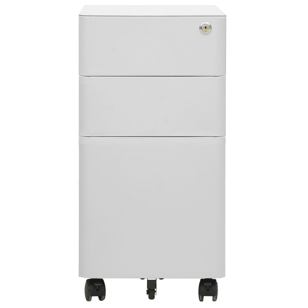 vidaXL Dulap dosare mobil, gri deschis, 30x45x59 cm, oțel vidaXL Dulap dosare mobil, gri deschis, 30x45x59 cm, oțel