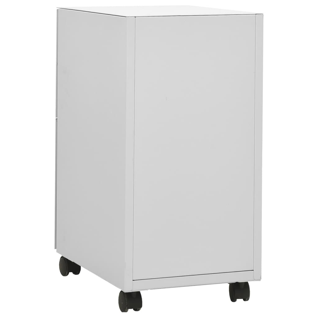 vidaXL Dulap dosare mobil, gri deschis, 30x45x59 cm, oțel vidaXL Dulap dosare mobil, gri deschis, 30x45x59 cm, oțel