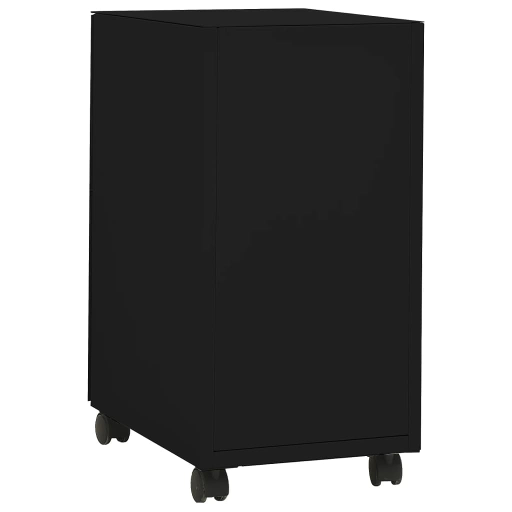 vidaXL Dulap dosare mobil, negru, 30x45x59 cm, oțel