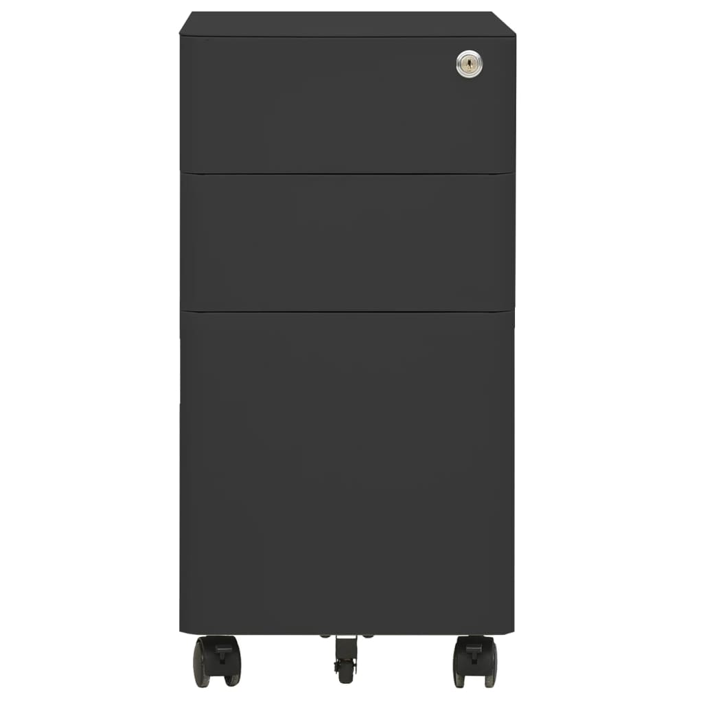 vidaXL Dulap dosare mobil, antracit, 30x45x59 cm, oțel vidaXL Dulap dosare mobil, antracit, 30x45x59 cm, oțel