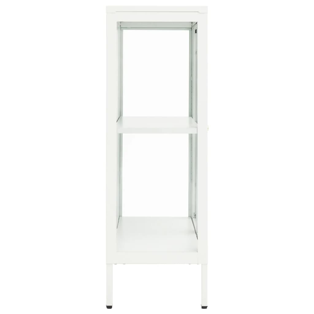 vidaXL Servantă, alb, 75x35x105 cm, oțel și sticlă