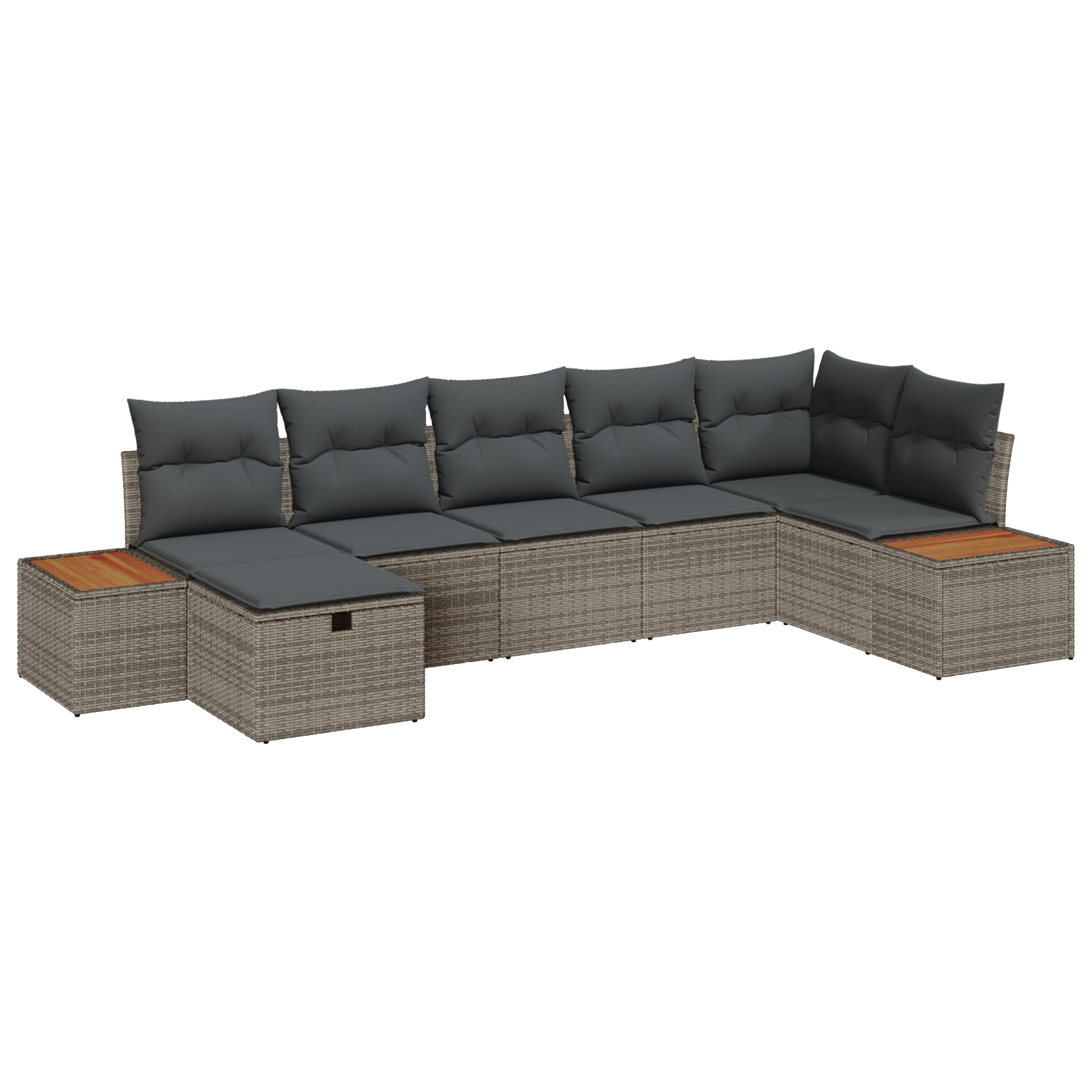 vidaXL Set de canapele pentru grădină 7 pcs Gri 55 x 62 x 69 cm vidaXL Set de canapele pentru grădină 7 pcs Gri 55 x 62 x 69 cm