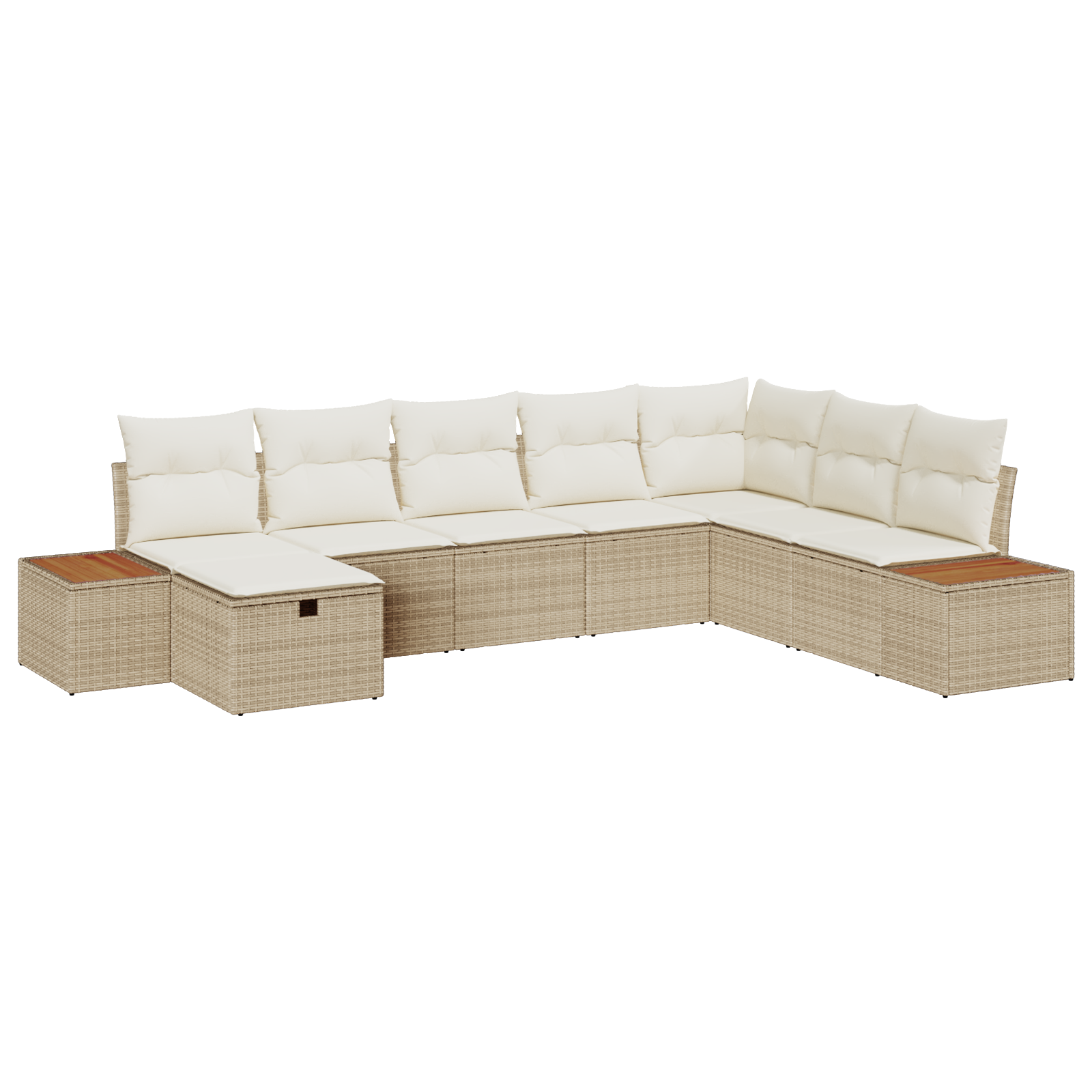vidaXL Set de canapele pentru grădină 8 pcs Bej 55 x 62 x 69 cm