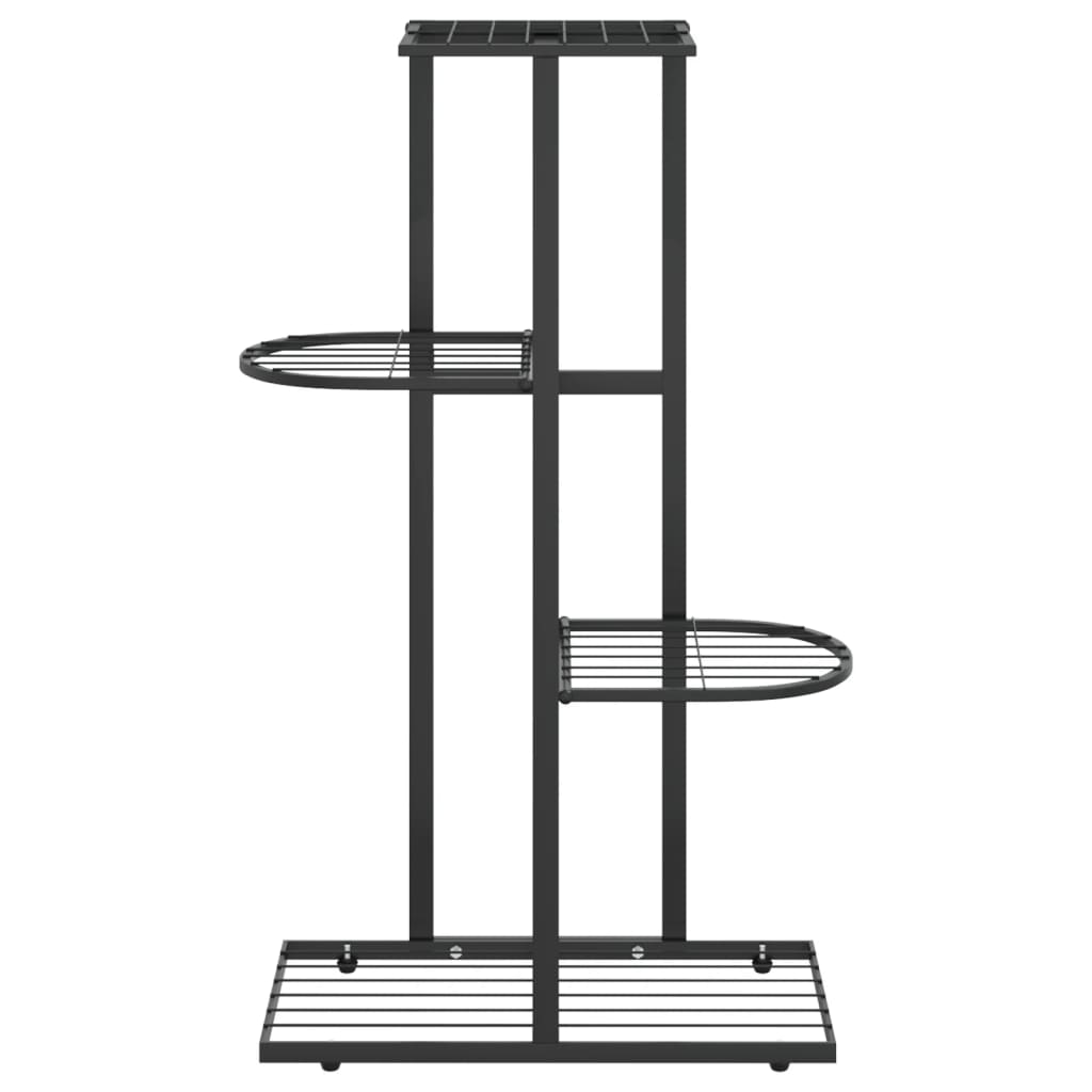 vidaXL Suport pentru flori cu 4 nivele, negru, 43x22x76 cm, metal vidaXL Suport pentru flori cu 4 nivele, negru, 43x22x76 cm, metal