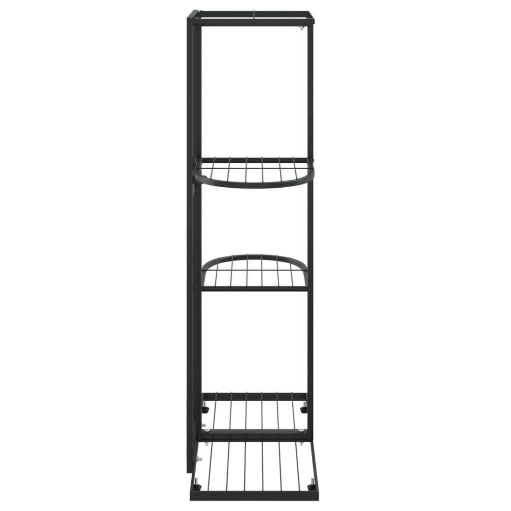 vidaXL Suport pentru flori cu 4 nivele, negru, 43x22x76 cm, metal vidaXL Suport pentru flori cu 4 nivele, negru, 43x22x76 cm, metal