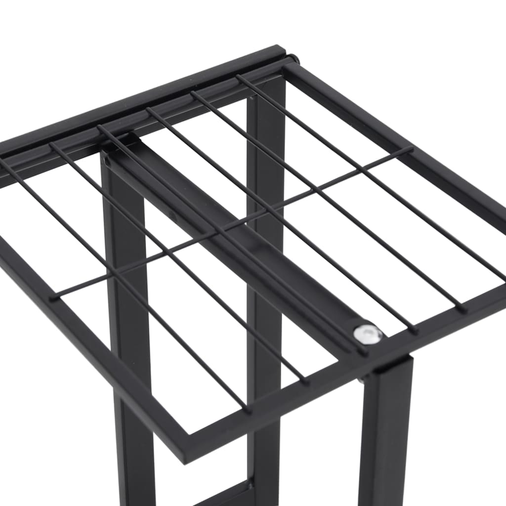 vidaXL Suport pentru flori cu 4 nivele, negru, 43x22x76 cm, metal vidaXL Suport pentru flori cu 4 nivele, negru, 43x22x76 cm, metal