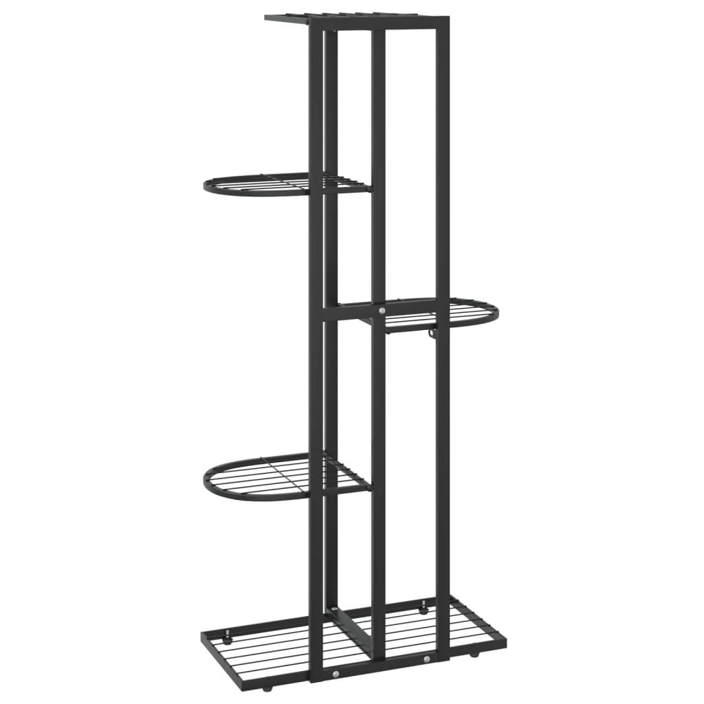 vidaXL Suport pentru flori cu 5 niveluri, negru, 43x22x98 cm, metal