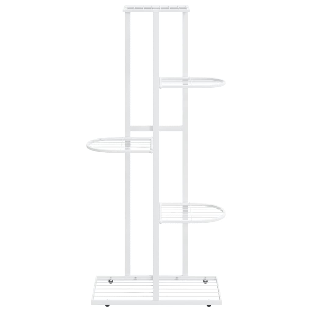 vidaXL Suport pentru flori cu 5 niveluri, alb, 43x22x98 cm, metal vidaXL Suport pentru flori cu 5 niveluri, alb, 43x22x98 cm, metal