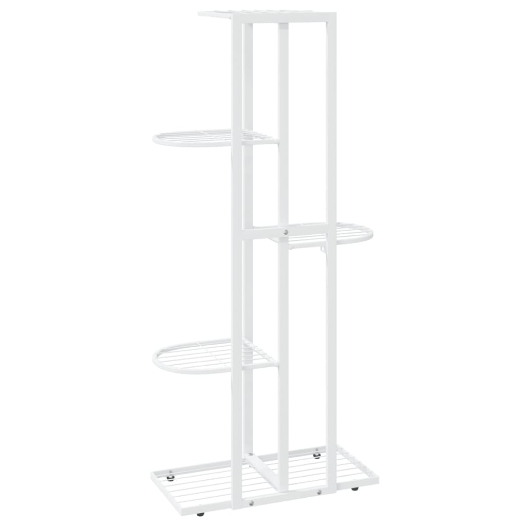 vidaXL Suport pentru flori cu 5 niveluri, alb, 43x22x98 cm, metal vidaXL Suport pentru flori cu 5 niveluri, alb, 43x22x98 cm, metal